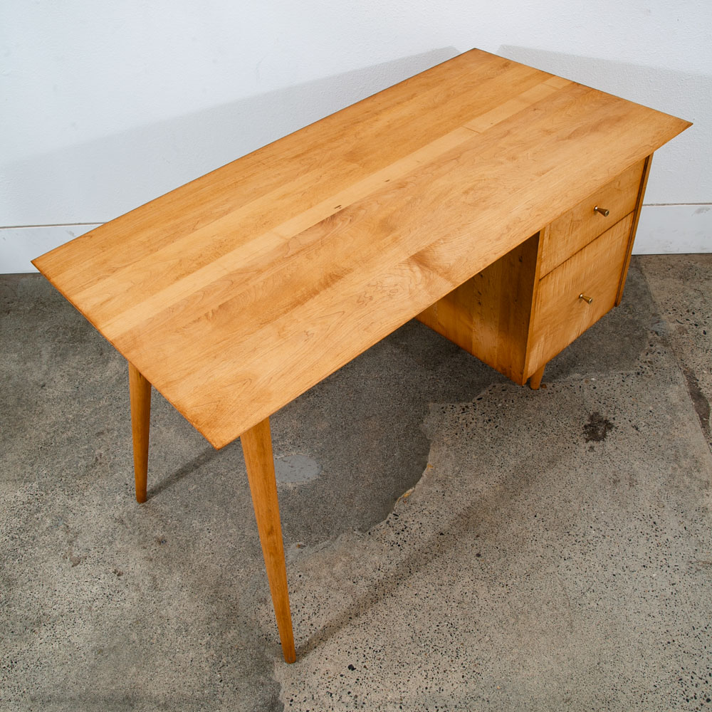 Mid Century Modern Desk Office Desk Paul Mccobb Planner Group Restored Mcm Maple - Image 7