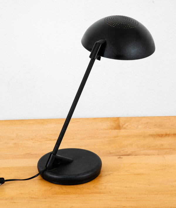 Mid Century Modern Table Lamp Round Metal Light Desk Black American Mcm Vintage - Image 8