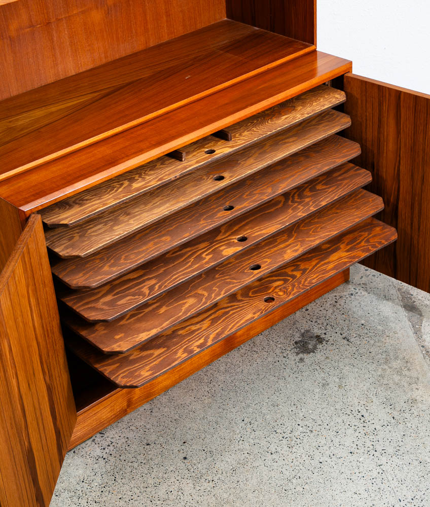 Mid Century Danish Modern Bookshelf Cabinet Teak Shelves GP Mobilia Denmark - Image 9