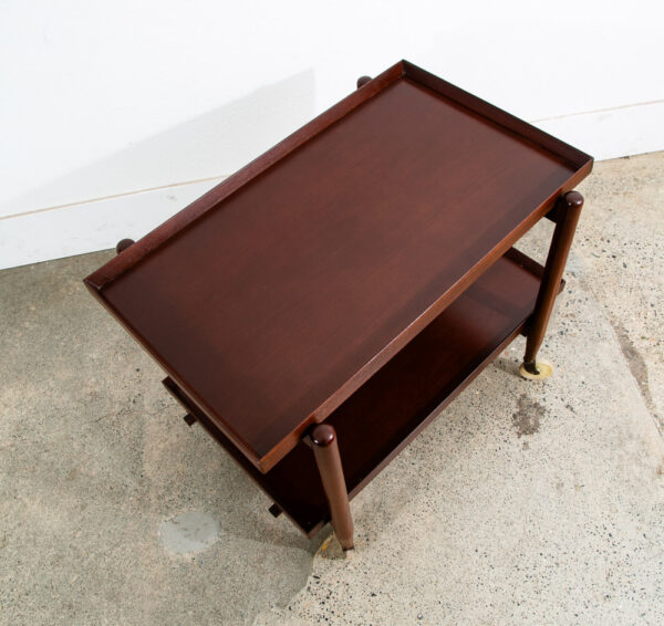Mid Century Danish Modern Serving Cart Trolley Poul Hundevad Vamdrup Teak Mcm 2 - Image 7