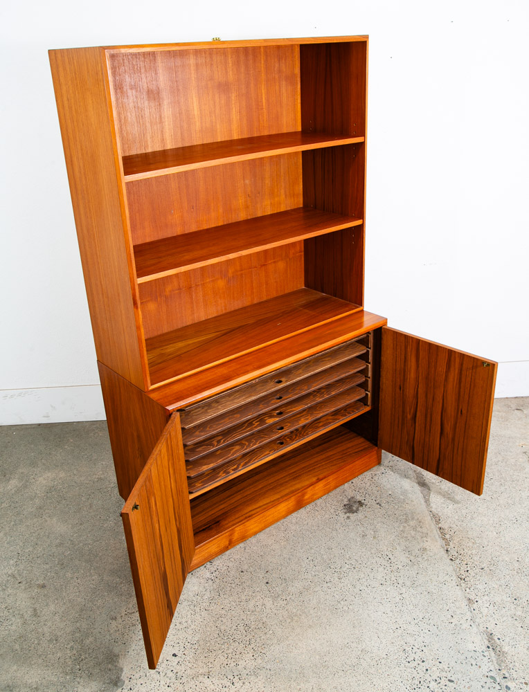 Mid Century Danish Modern Bookshelf Cabinet Teak Shelves GP Mobilia Denmark - Image 7