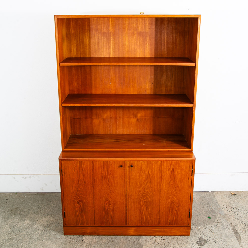 Mid Century Danish Modern Bookshelf Cabinet Teak Shelves GP Mobilia Denmark - Image 8