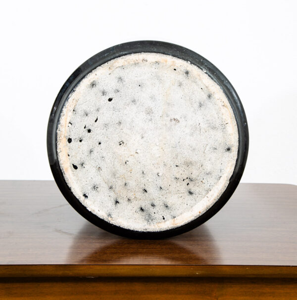 Mid Century Modern Planter AC-12 Black Gloss Large Gainey Ceramic Vintage Round - Image 4