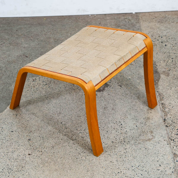 Mid Century Danish Modern Lounge Chair Finn Ostergaard Canvas Sweden Ottoman Mcm - Image 6