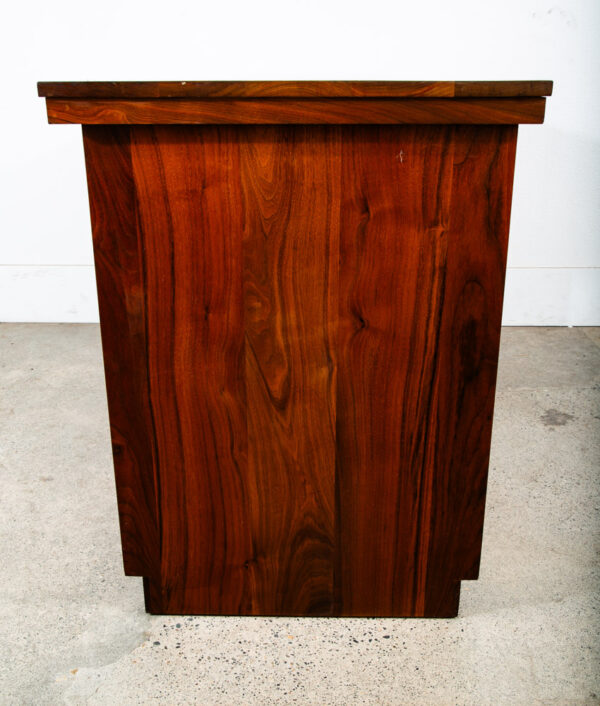 Mid Century Modern Desk Solid Walnut Executive Office Custom 3 Drawer Floating - Image 3