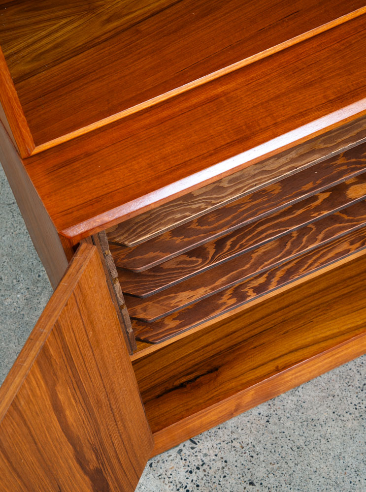 Mid Century Danish Modern Bookshelf Cabinet Teak Shelves GP Mobilia Denmark - Image 10