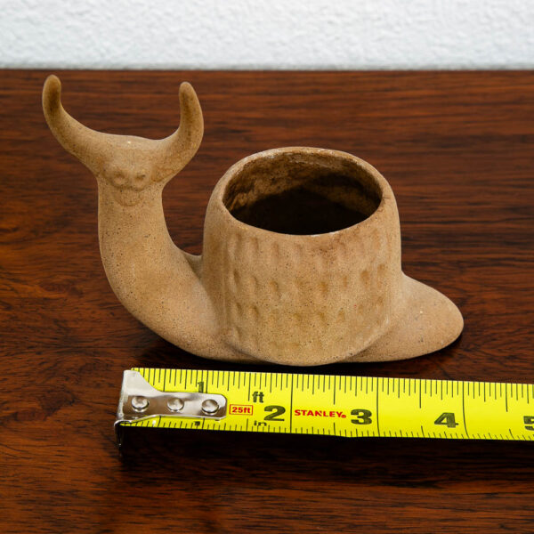 Mid Century Modern Art Pottery Snail Planter Pot Figurine Ceramic Matte Catchall - Image 10