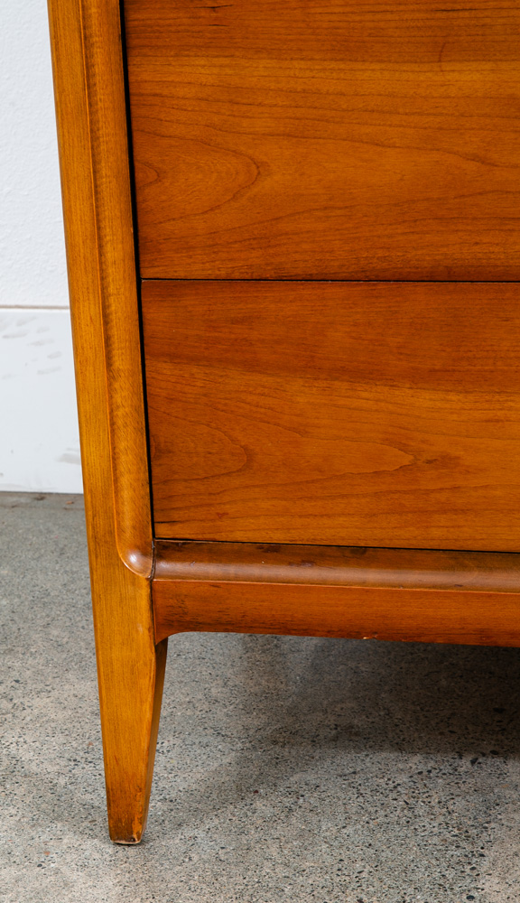 Mid Century Modern Highboy Dresser Dixie 5 Drawer Vintage Walnut Danish Drexel - Image 8