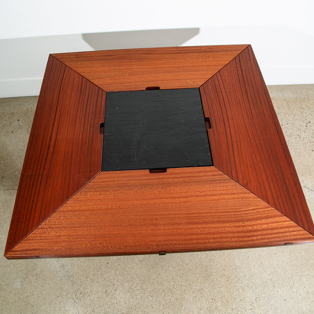 Mid Century Danish Modern Dining Table Mahogany Square Van Den Berghe Cirkante - Image 5