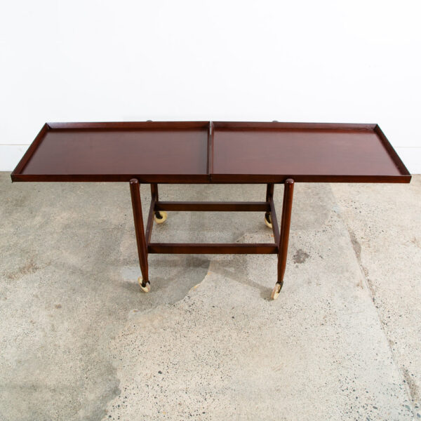 Mid Century Danish Modern Serving Cart Trolley Poul Hundevad Vamdrup Teak Mcm 2 - Image 3