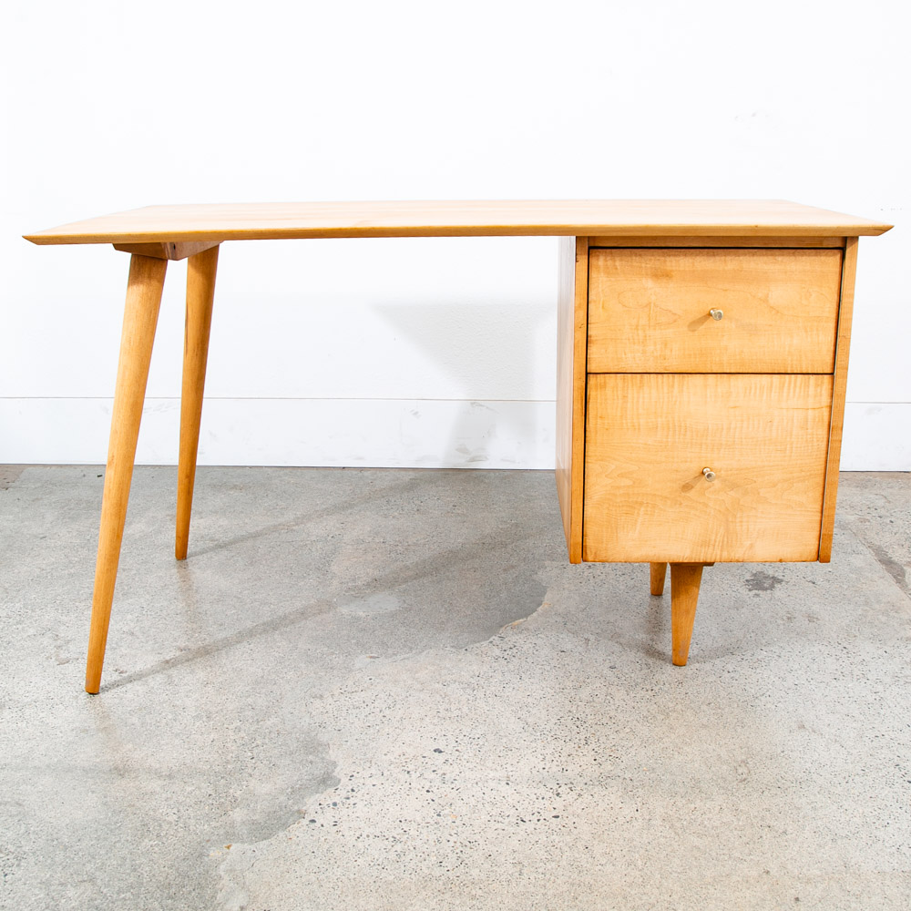 Mid Century Modern Desk Office Desk Paul Mccobb Planner Group Restored Mcm Maple - Image 2