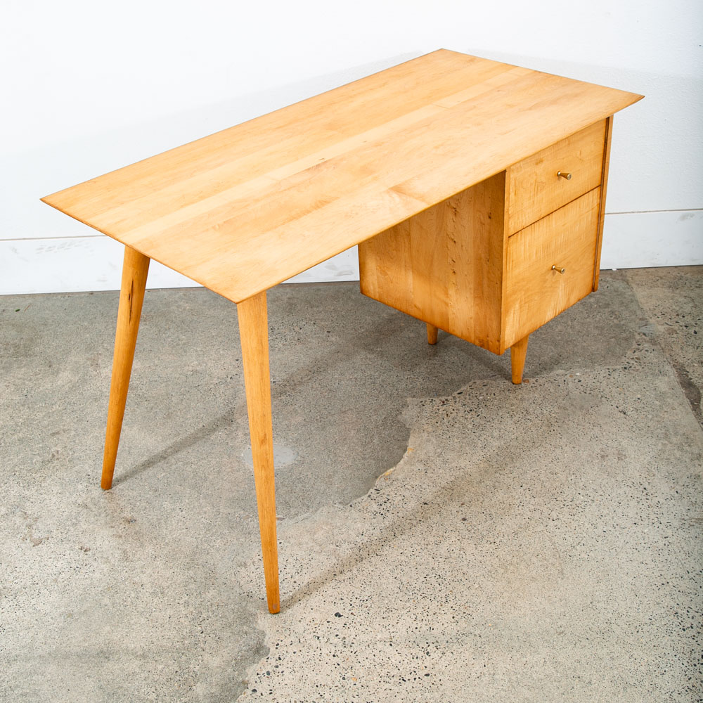 Mid Century Modern Desk Office Desk Paul Mccobb Planner Group Restored Mcm Maple