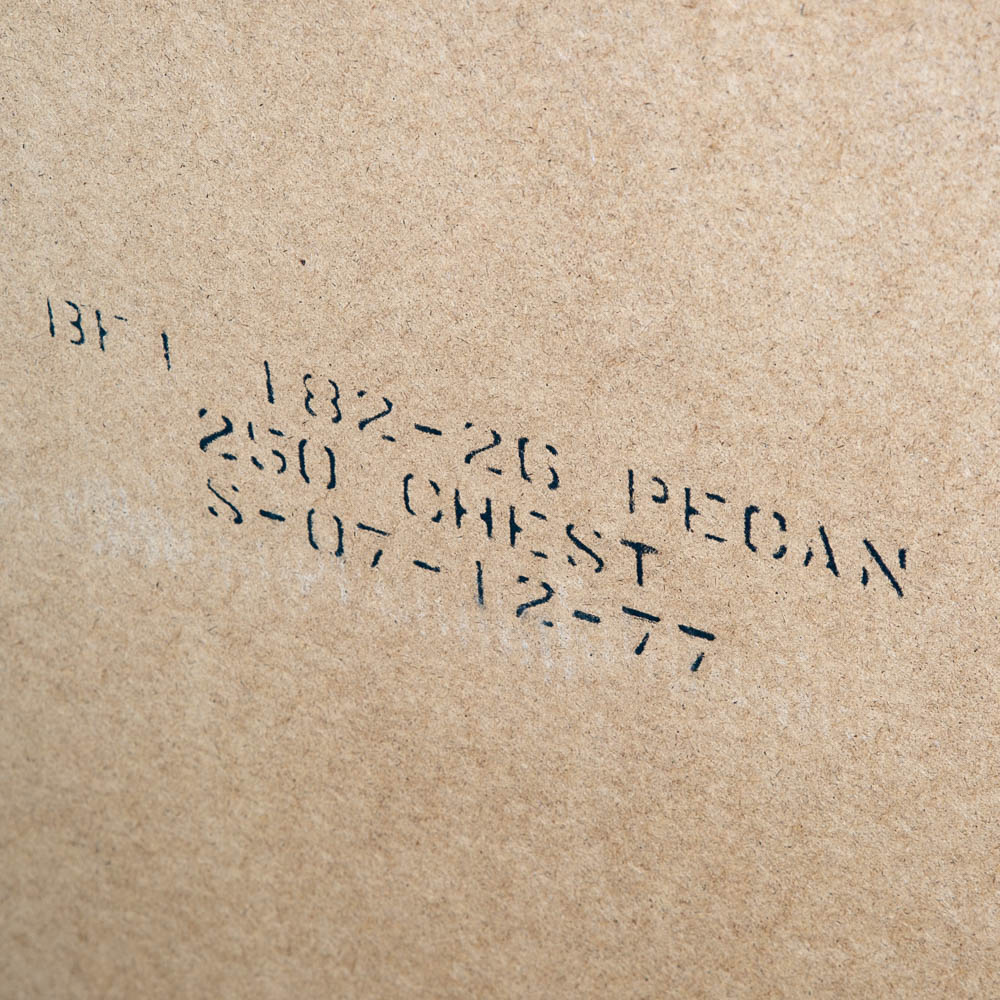 Mid Century Modern Highboy Dresser Bassett furniture 4 Drawer Chest Brass Mcm - Image 6