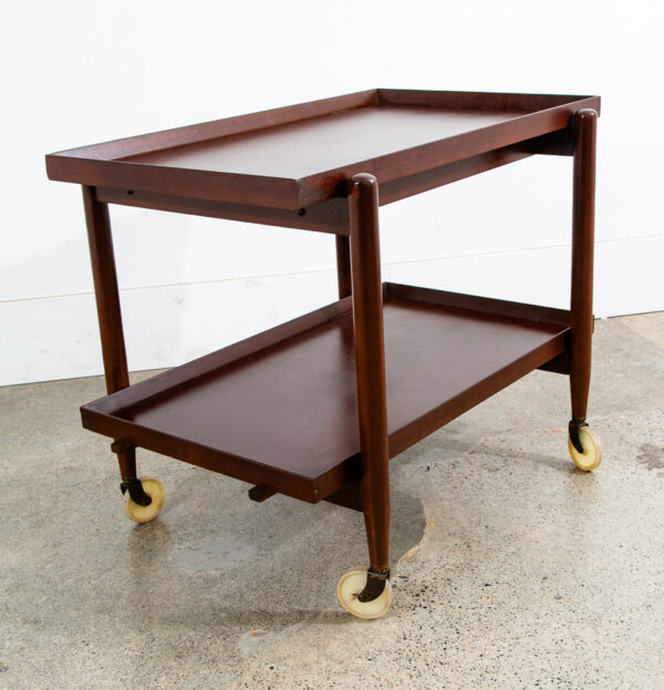 Mid Century Danish Modern Serving Cart Trolley Poul Hundevad Vamdrup Teak Mcm 2 - Image 8