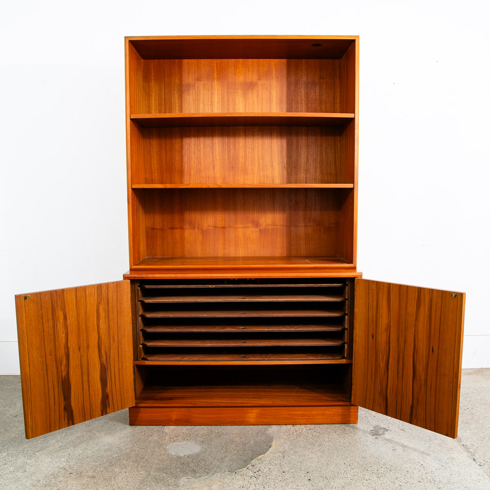 Mid Century Danish Modern Bookshelf Cabinet Teak Shelves GP Mobilia Denmark - Image 5