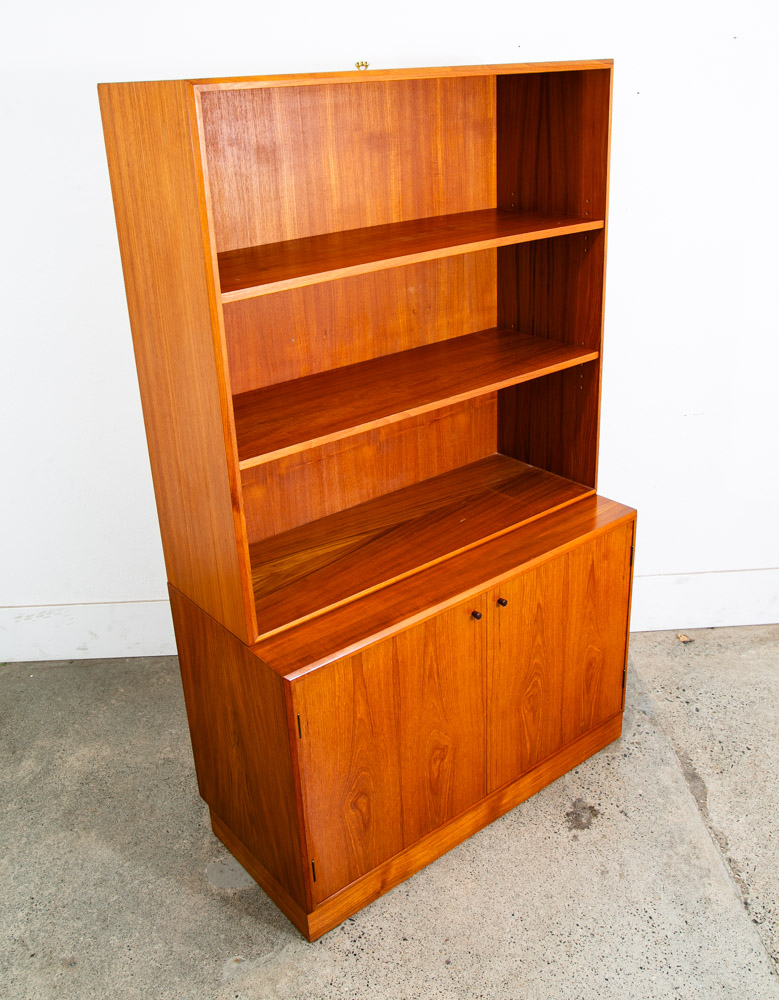 Mid Century Danish Modern Bookshelf Cabinet Teak Shelves GP Mobilia Denmark - Image 2