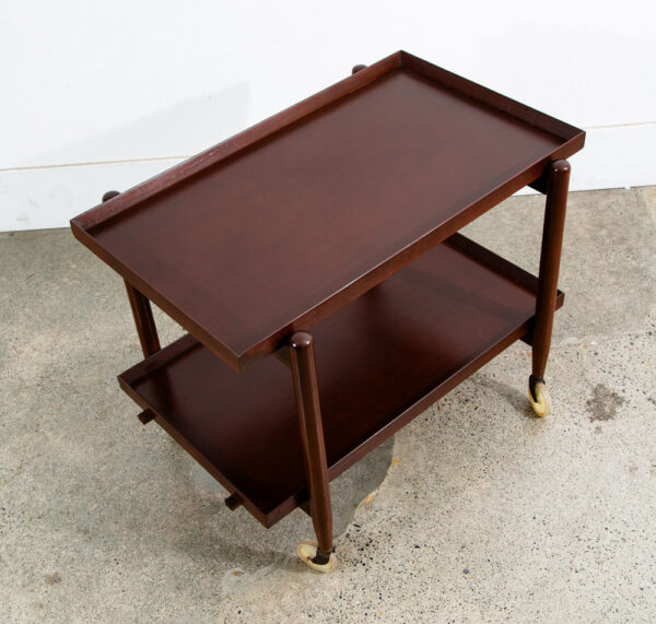 Mid Century Danish Modern Serving Cart Trolley Poul Hundevad Vamdrup Teak Mcm 2