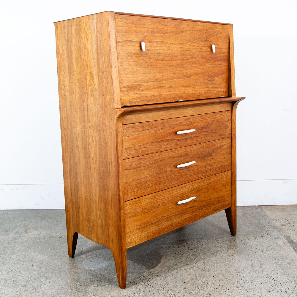 Mid Century Modern Dresser Secretary Highboy Profile Drexel John Van Koert Mcm