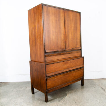 Mid Century Modern Highboy Dresser American Martinsville Walnut Rosewood Mcm VG