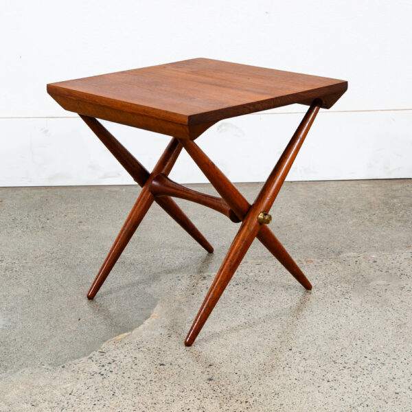 Mid Century Danish Modern Side Table End Dansk IHQ Jens Quistgaard Staved Teak - Image 2