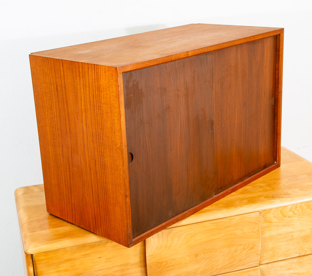 Mid Century Danish Modern Wall Unit File Cabinet 2 Doors Teak Cadovious Royal