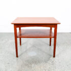 Mid Century Danish Modern Sculptural Teak Accent Side Table End Shelf Denmark NM - Image 12