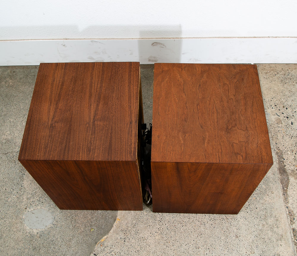 Mid Century Modern Speakers XAM E.J Korvette Oiled Walnut 20x15x14 3 Way Speaker Hifi Audiophile - Image 5