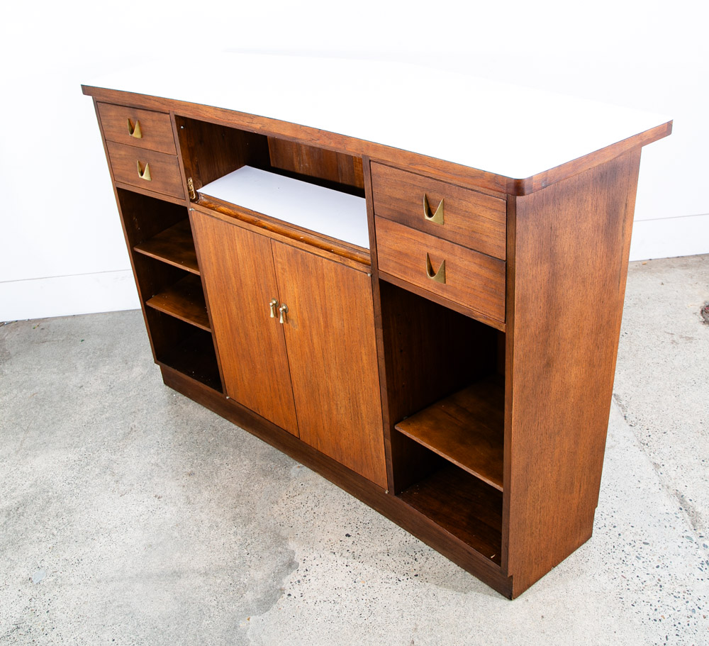 Mid Century Modern Bar Cabinet Credenza Broyhill Brasilia Kent Coffey Walnut Mcm - Image 8
