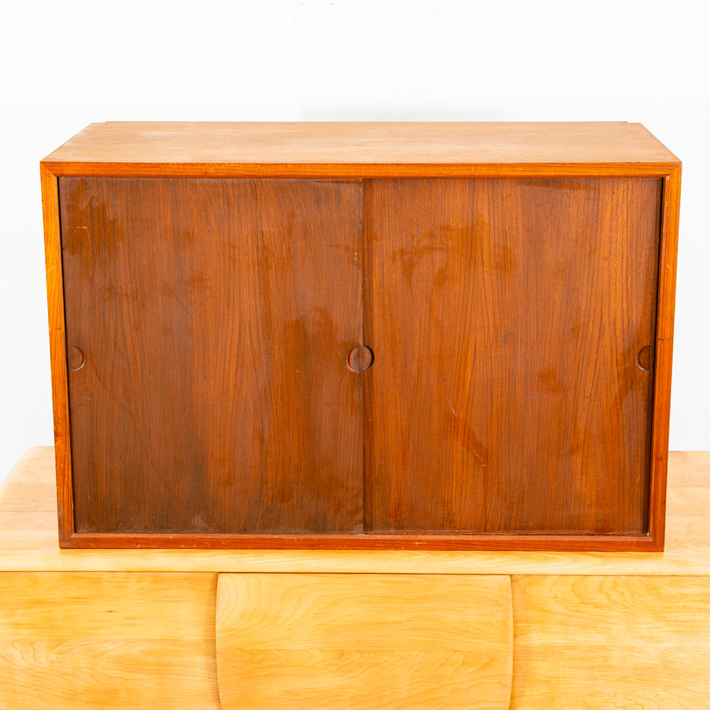 Mid Century Danish Modern Wall Unit File Cabinet 2 Doors Teak Cadovious Royal - Image 2