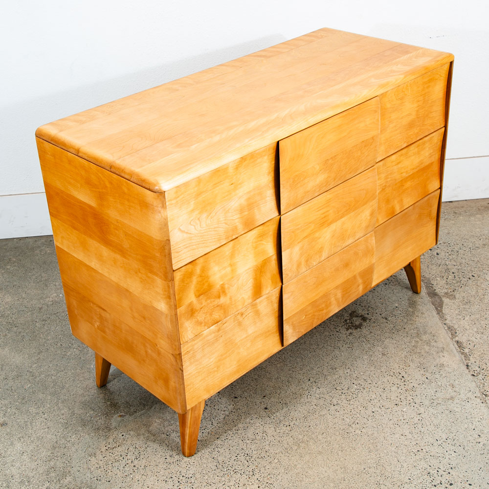 Mid Century Modern Dresser 3 Drawer Heywood Wakefield Solid Maple Blonde Mcm NM - Image 9