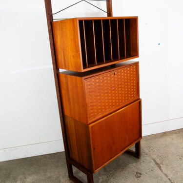 Mid Century Modern Wall Unit Teak Freestanding Cabinet Poul Cadovious Desk Mcm
