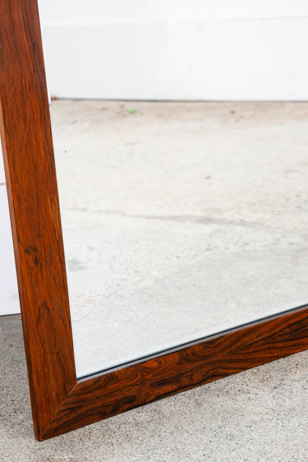 Mid Century Modern Mirror Wall Hanging Bathroom Rosewood Rectangular 46" x 30" - Image 9