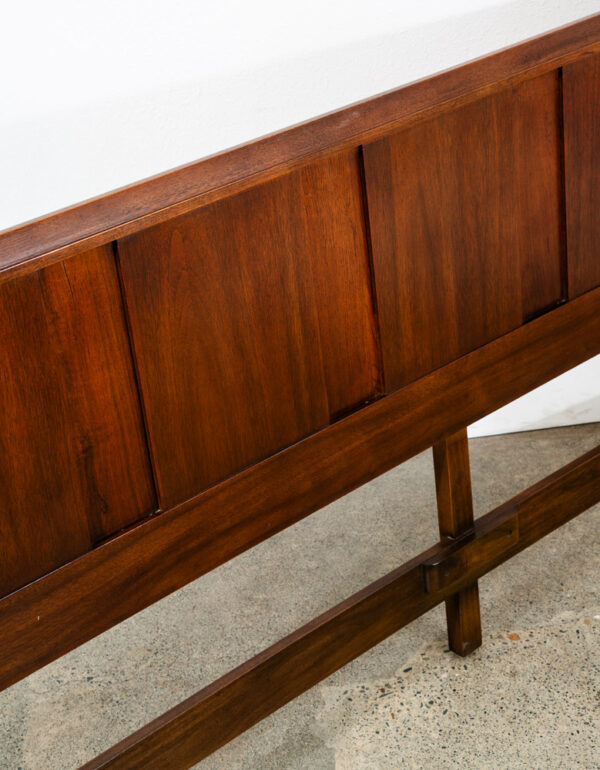 Mid Century Danish Modern Headboard King Bed Frame Rosewood Walnut Martinsville - Image 5