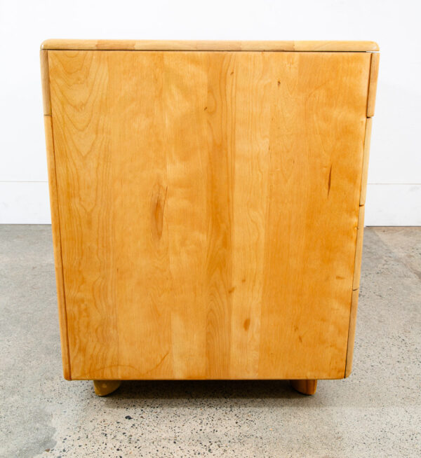Mid Century Modern Desk Blonde Solid Maple Wood Heywood Wakefield Drawers Office - Image 7