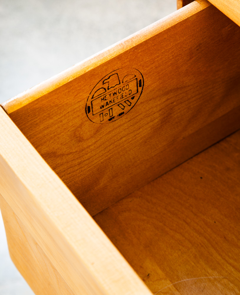 Mid Century Modern Dresser 3 Drawer Heywood Wakefield Solid Maple Blonde Mcm NM - Image 7