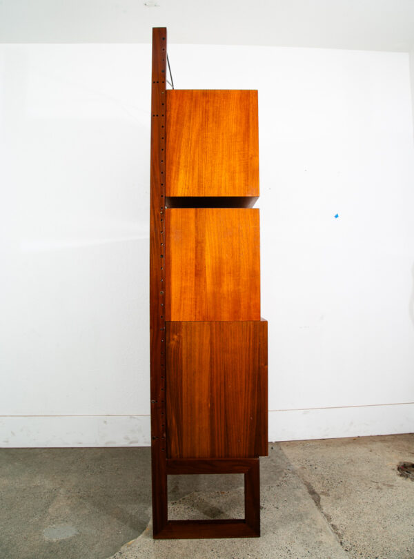 Mid Century Modern Wall Unit Teak Freestanding Cabinet Poul Cadovious Desk Mcm - Image 3