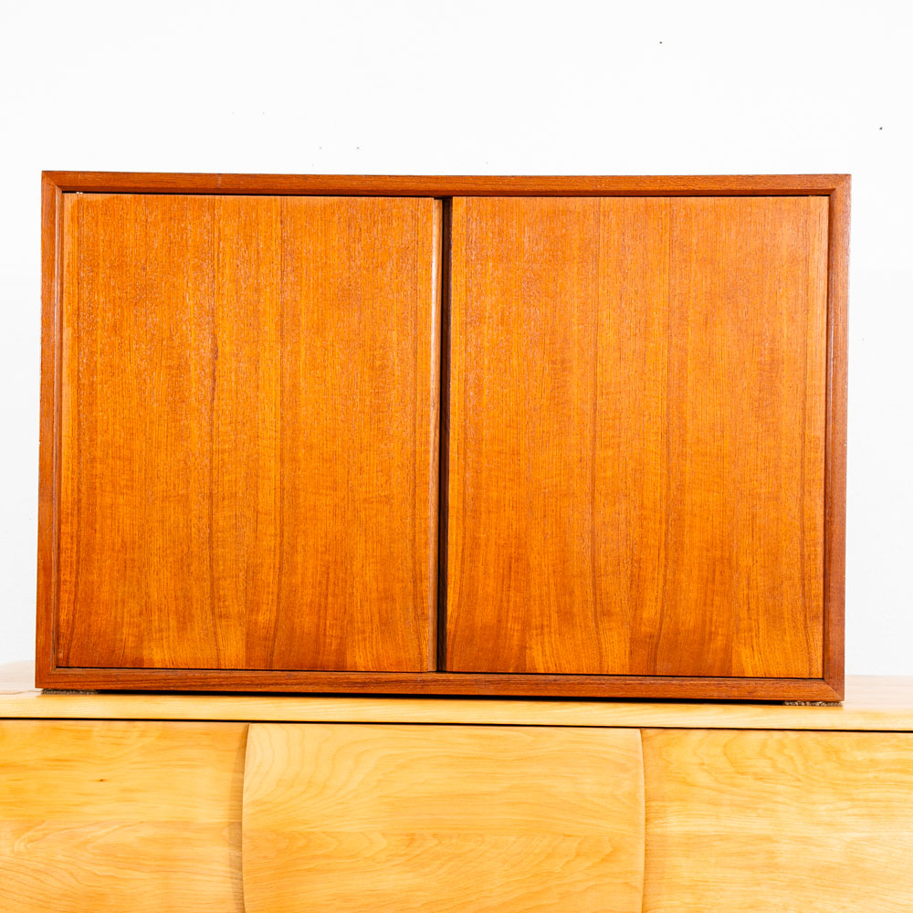 Mid Century Danish Modern Wall Unit Cabinet 2 Door Teak Mcm Poul Cadovious Royal