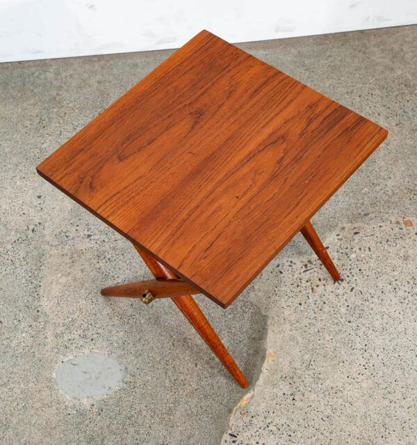 Mid Century Danish Modern Side Table End Dansk IHQ Jens Quistgaard Staved Teak - Image 11