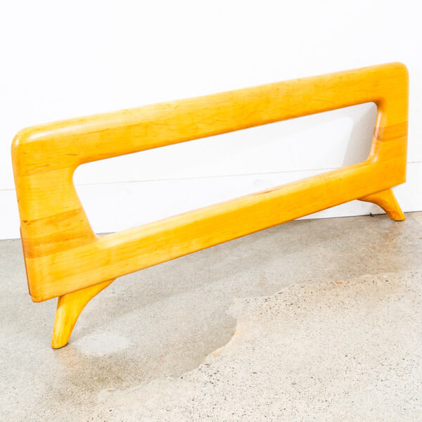 Mid Century Modern Headboard Bed Frame Full Heywood Wakefield Solid Maple Mcm - Image 4