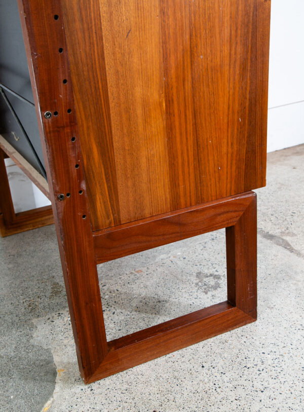 Mid Century Modern Wall Unit Teak Freestanding Cabinet Poul Cadovious Desk Mcm - Image 10