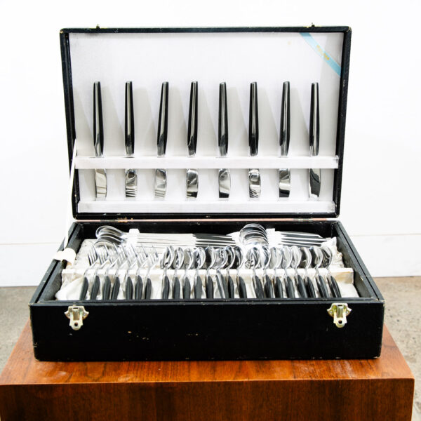 Mid Century Modern Cutlery Silverware Set Eldan Design 2 73 Pc Japan Stainless - Image 4