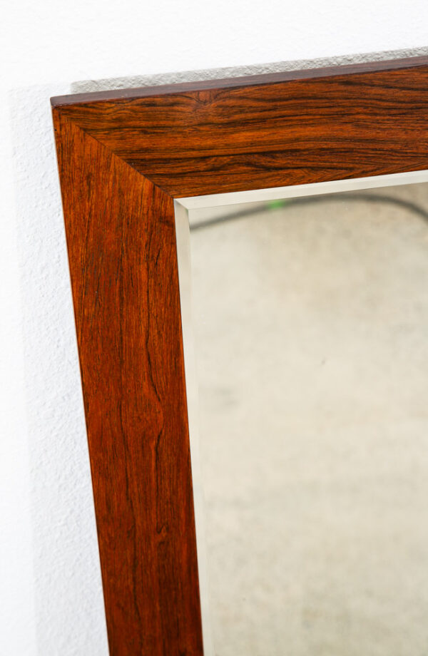 Mid Century Modern Mirror Wall Hanging Bathroom Rosewood Rectangular 46" x 30" - Image 8