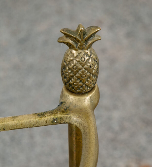 Mid Century Modern Umbrella Holder Cast Brass Pineapple Slotted Welcome Stand NM - Image 11