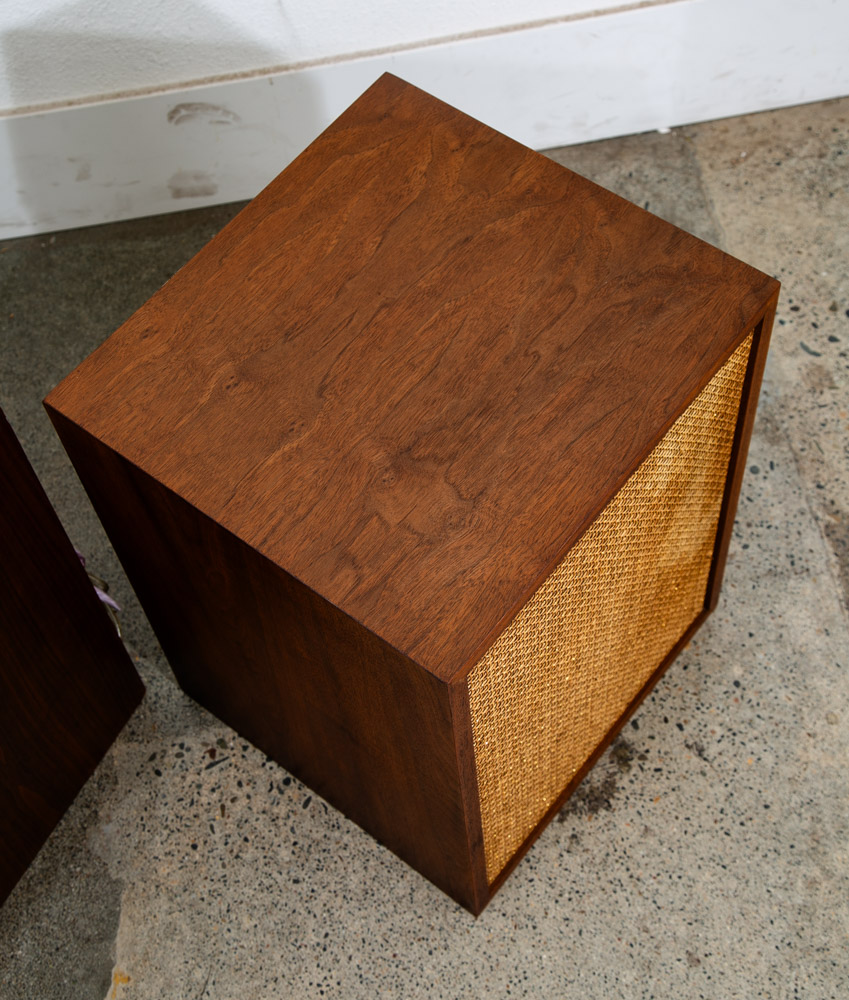 Mid Century Modern Speakers XAM E.J Korvette Oiled Walnut 20x15x14 3 Way Speaker Hifi Audiophile - Image 11