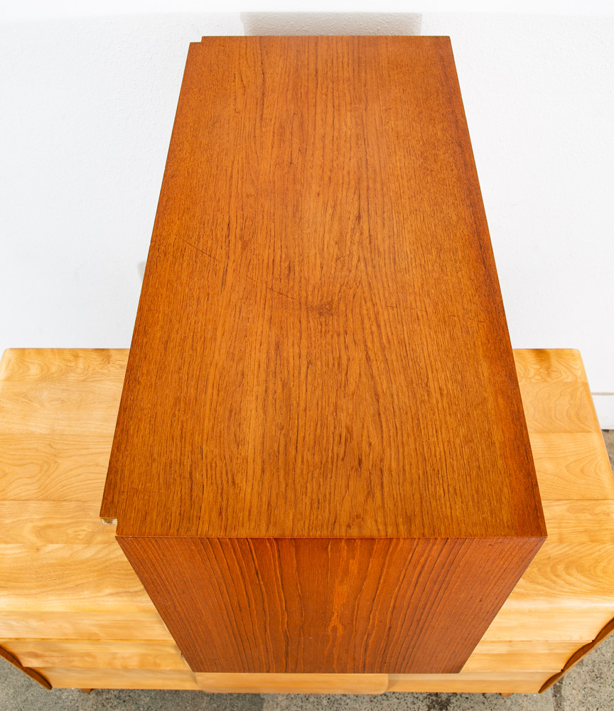 Mid Century Danish Modern Wall Unit File Cabinet 2 Doors Teak Cadovious Royal - Image 6