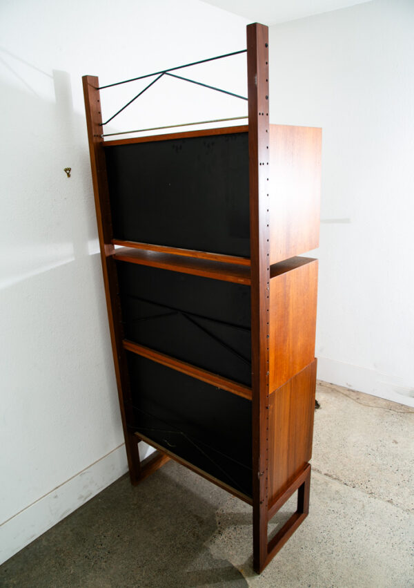 Mid Century Modern Wall Unit Teak Freestanding Cabinet Poul Cadovious Desk Mcm - Image 4
