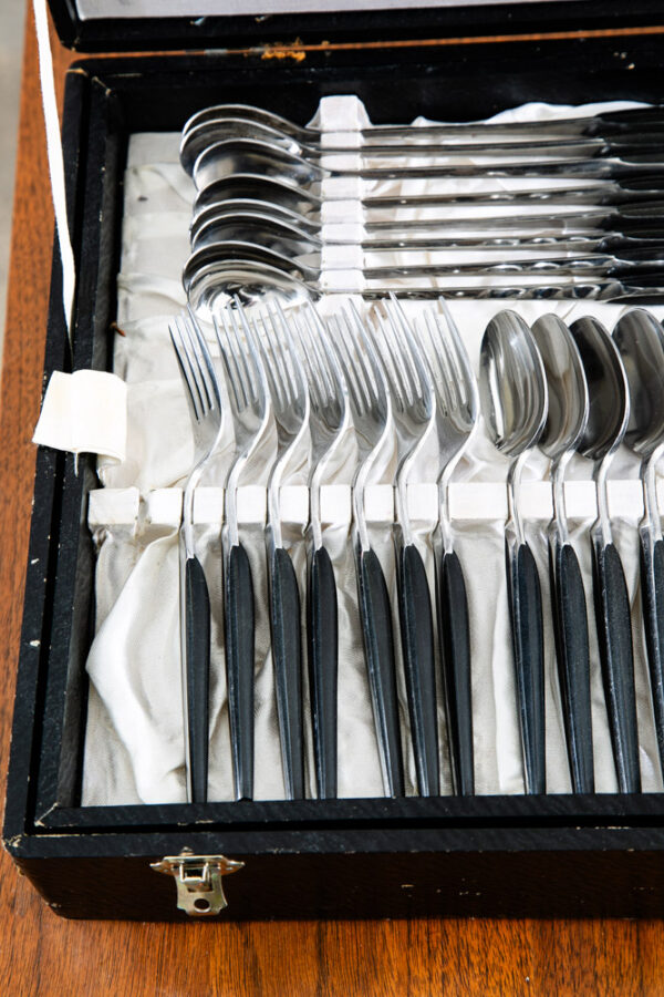 Mid Century Modern Cutlery Silverware Set Eldan Design 2 73 Pc Japan Stainless - Image 6