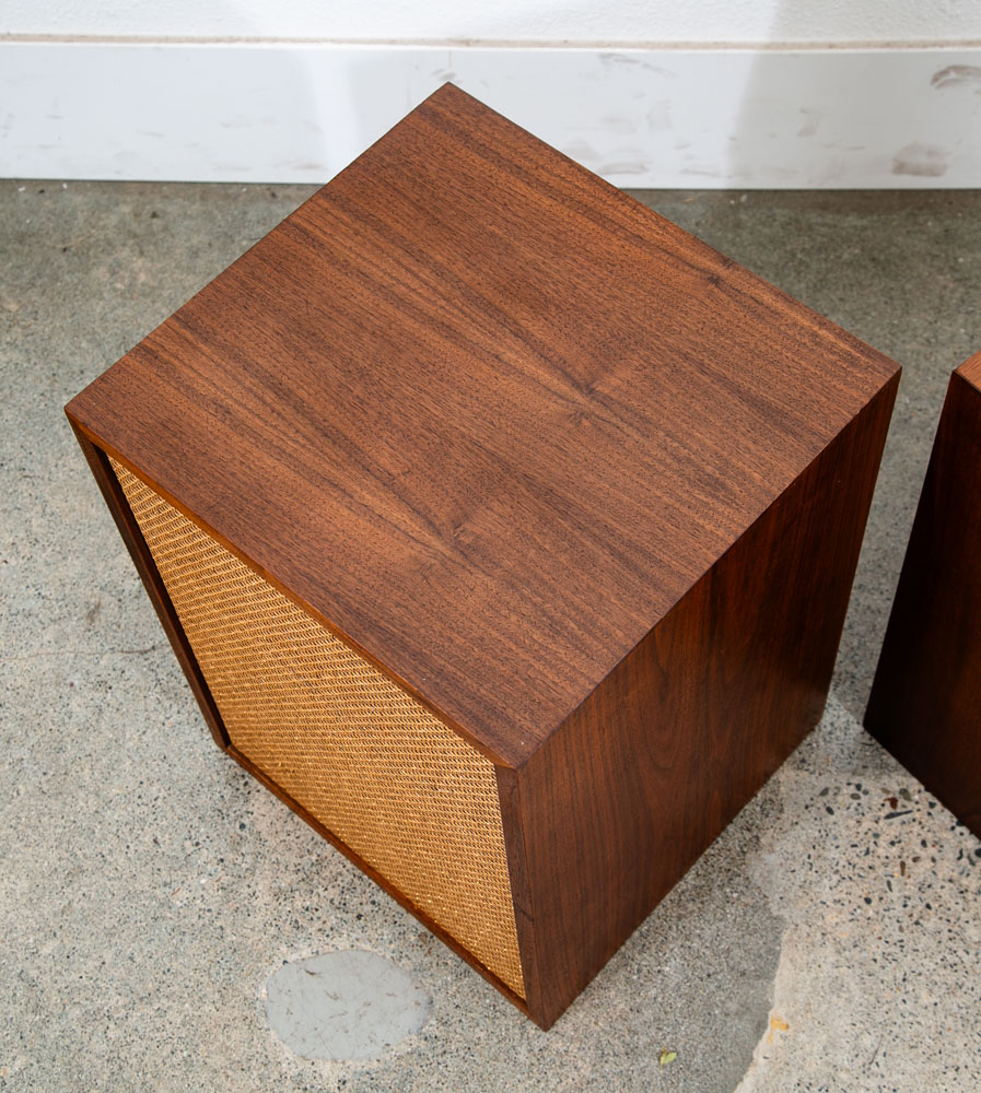 Mid Century Modern Speakers XAM E.J Korvette Oiled Walnut 20x15x14 3 Way Speaker Hifi Audiophile - Image 10
