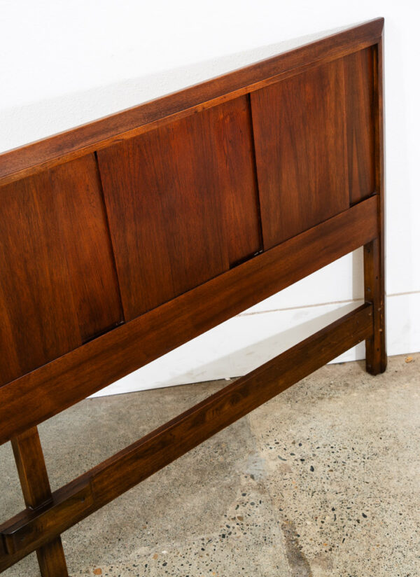 Mid Century Danish Modern Headboard King Bed Frame Rosewood Walnut Martinsville - Image 11