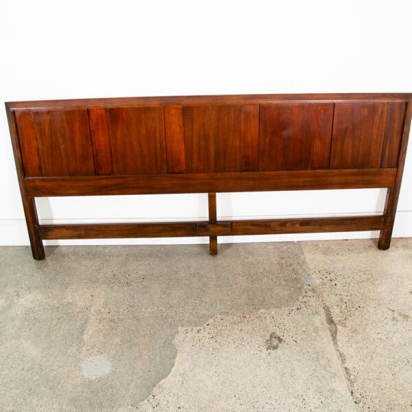 Mid Century Danish Modern Headboard King Bed Frame Rosewood Walnut Martinsville - Image 2